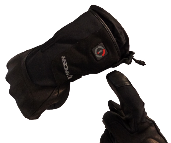 RACER C2 KP, schwarze beheizbare Winterhandschuhe